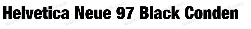 Helvetica Neue 97 Black Condensed字体转换